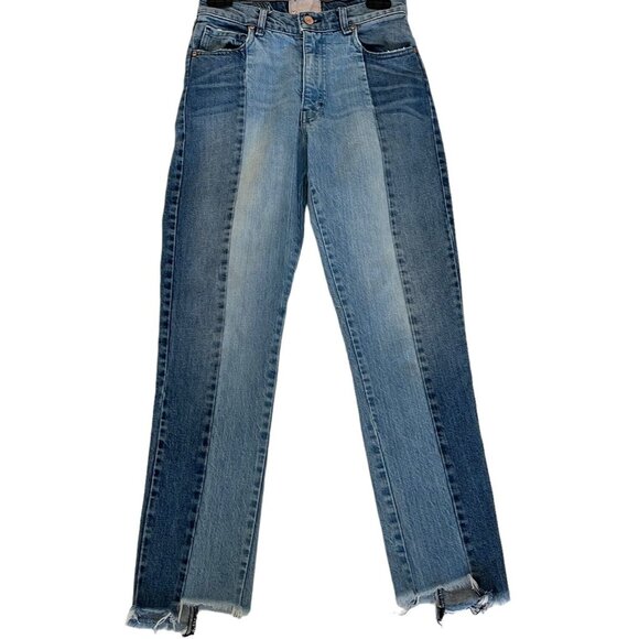 Revice Denim Lolita Two Tone Distressed Hem Jeans Womens Size 28 - Picture 3 of 14
